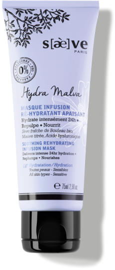 Masque Infusion Ré-hydratant Apaisant Hydra Malva - Soins Naturels Visage - Saève Paris